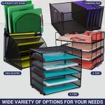 Desk Organizer with 6 Tiers, Paper Tray for Office Supplies, Letters, Billls, Folders, Files, Binders. Desk Organizers and Accessories for Home, Office, School. Office Organization with Style - Image 7